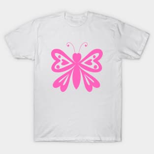 Happy Valentines Day Pink Butterfly Wings T-Shirt